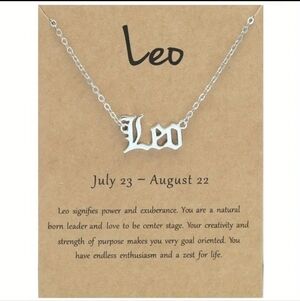 Leo English Letter Zodiac Pendant Necklace